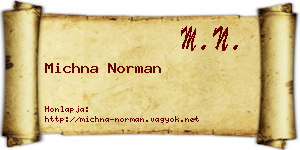 Michna Norman névjegykártya